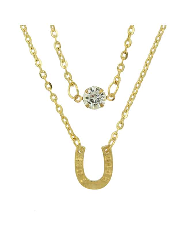 Gold Plated Multilayers Chain Necklace For Women