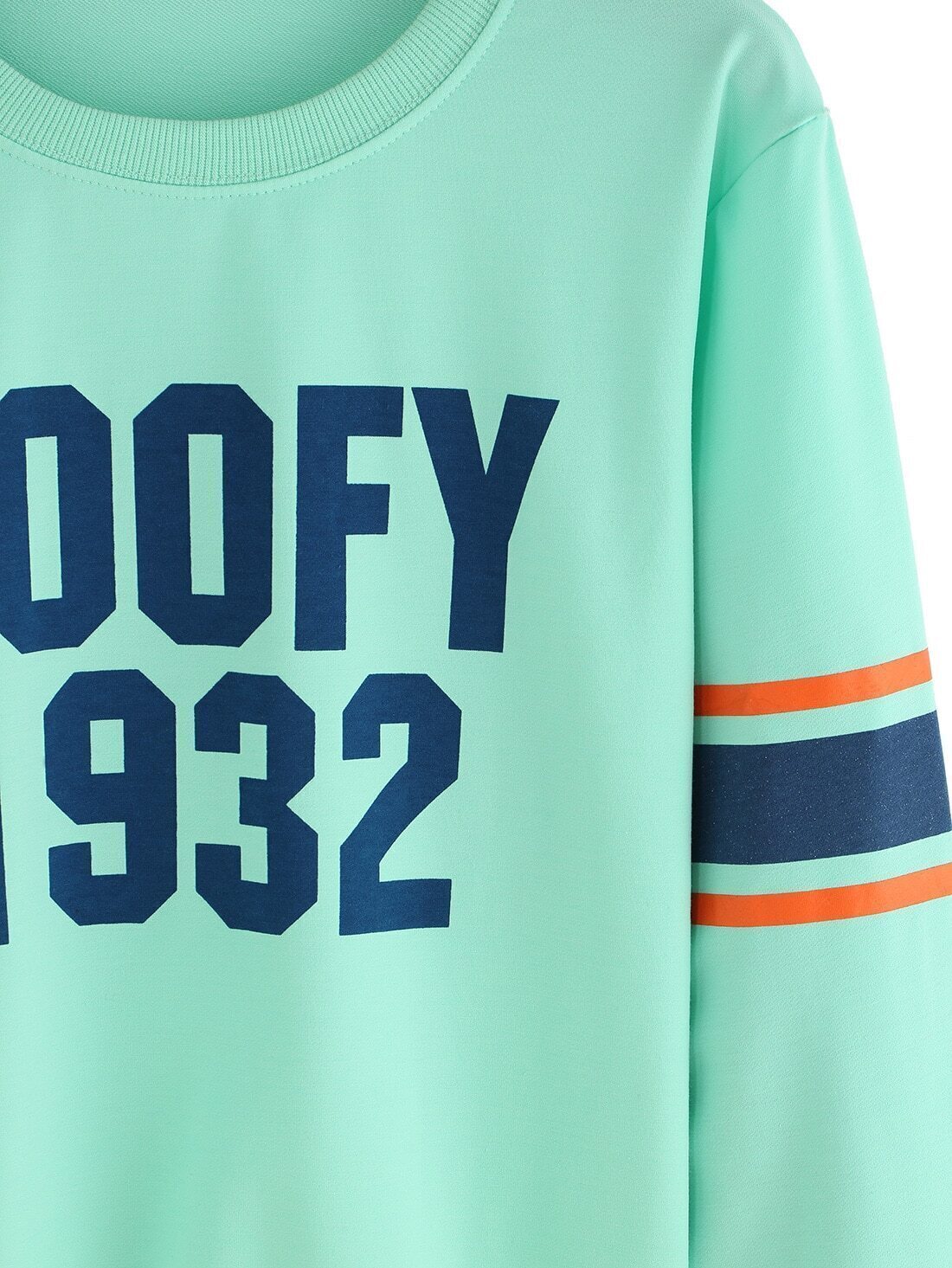 Varsity Striped Letter Print SweatshirtFor Women romwe