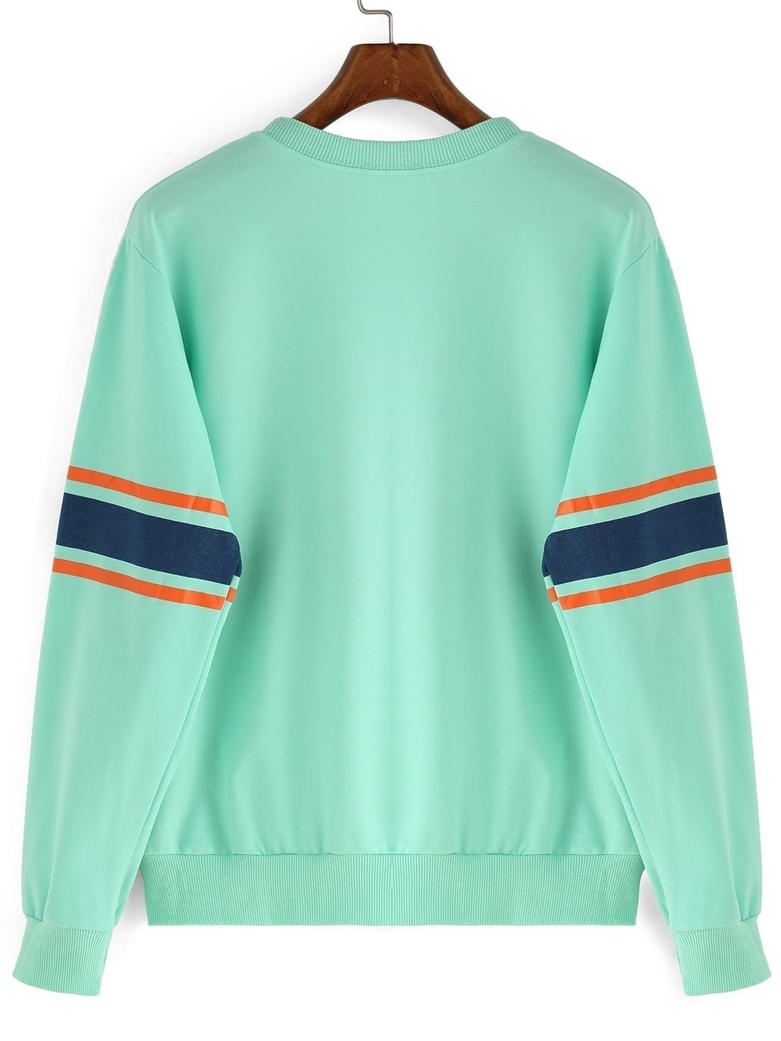 Varsity Striped Letter Print SweatshirtFor Women romwe