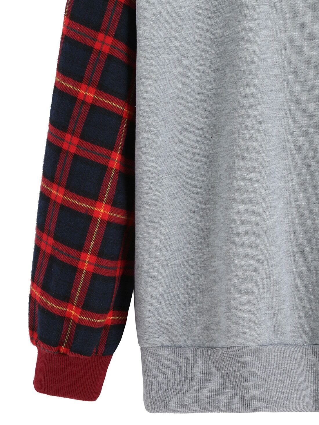 contrast sleeve sweatshirt