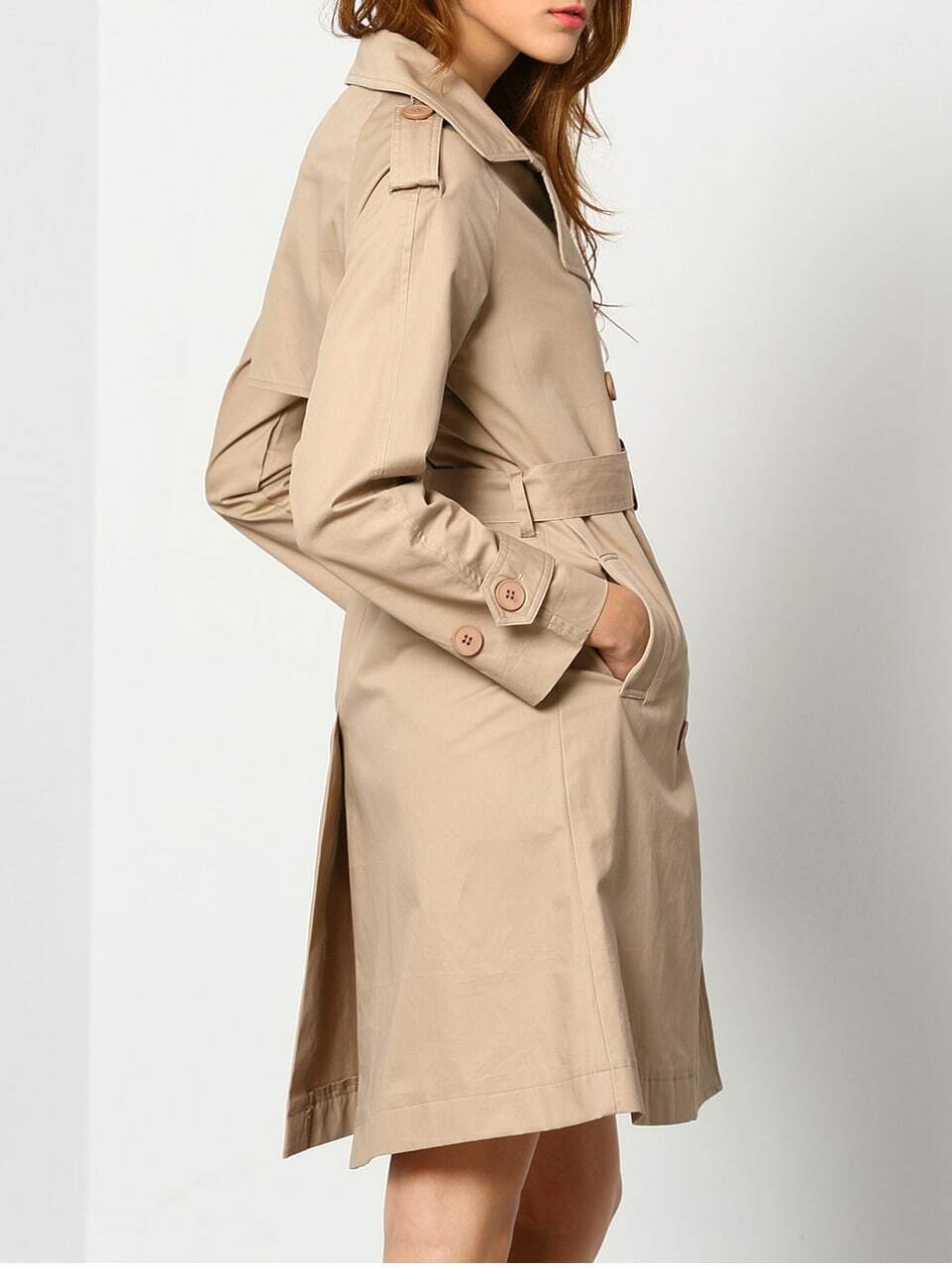 khaki trench coat