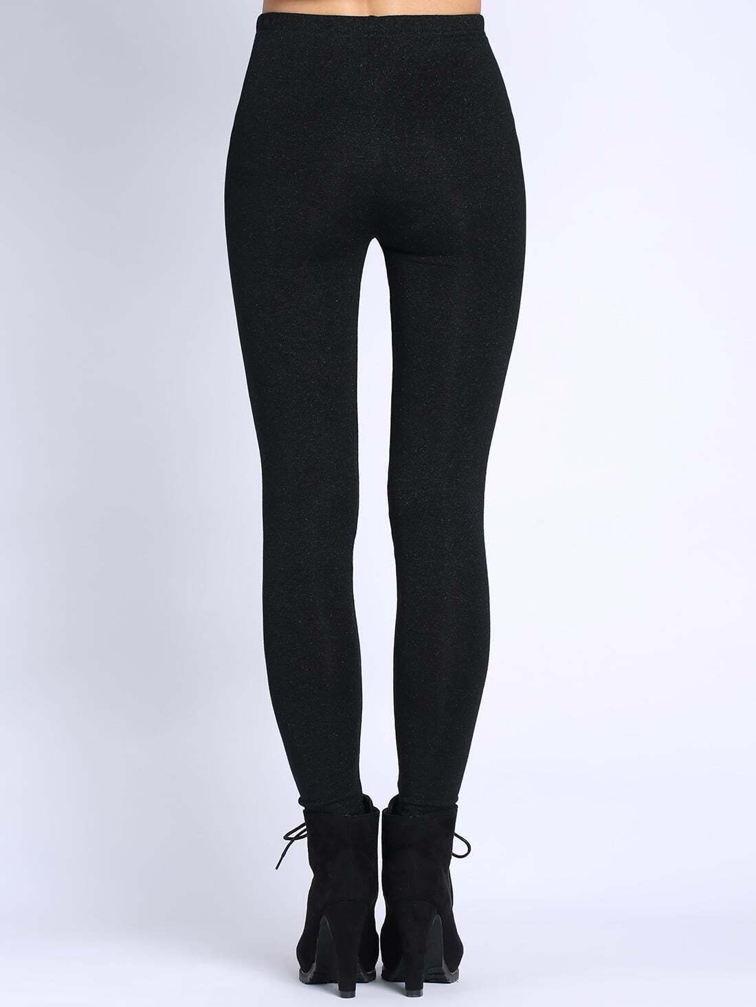 Elastic Waist Slim LeggingsFor Womenromwe