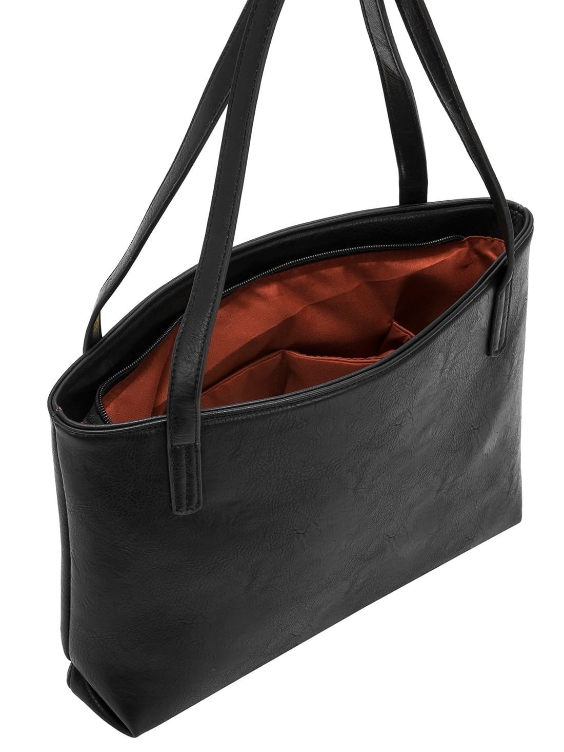 Black Classic PU Shoulder BagFor Womenromwe