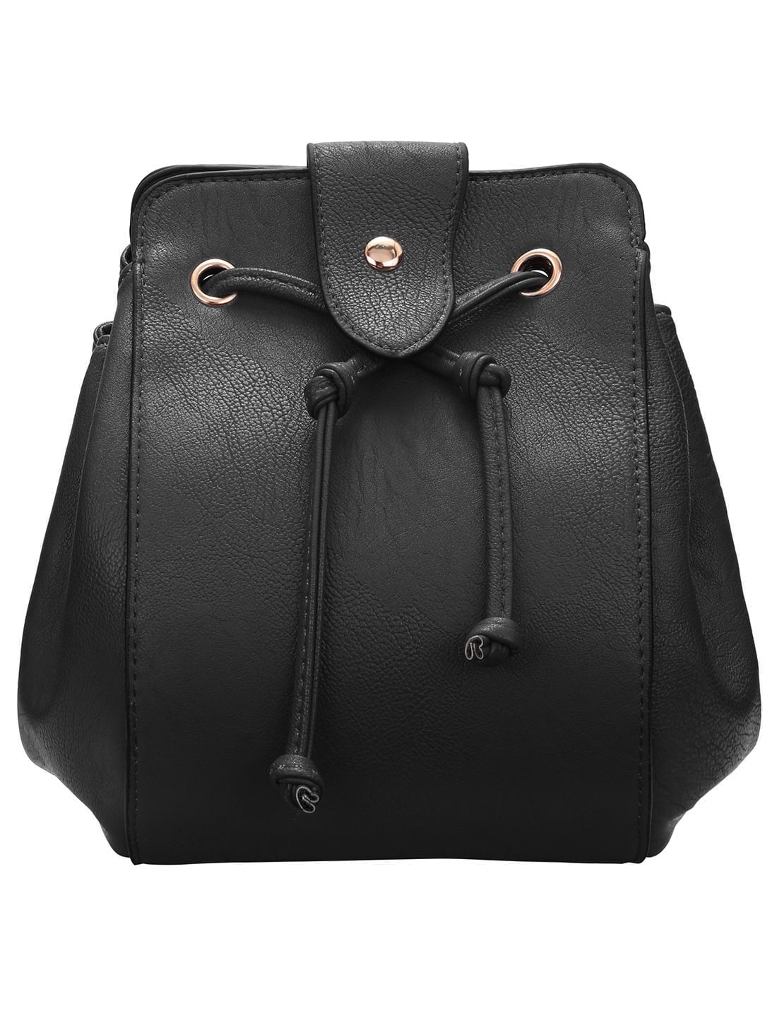 Black Drawstring Tassel Satchel BagFor Womenromwe