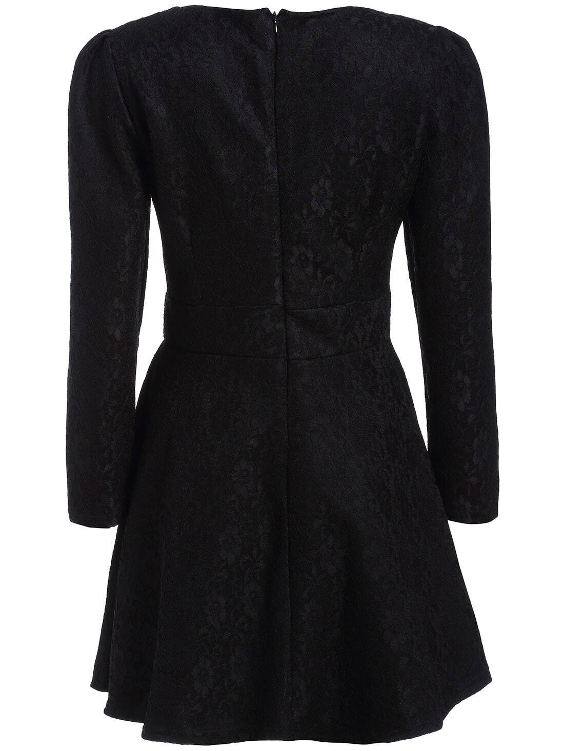 V Cut Lace ALine DressFor Womenromwe