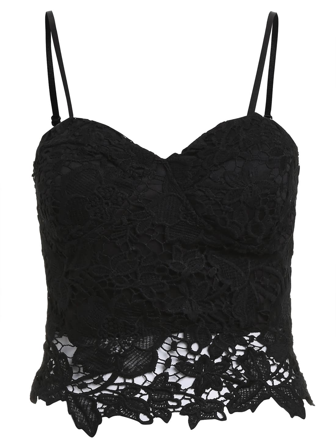 Spaghetti Strap Lace Cami Top