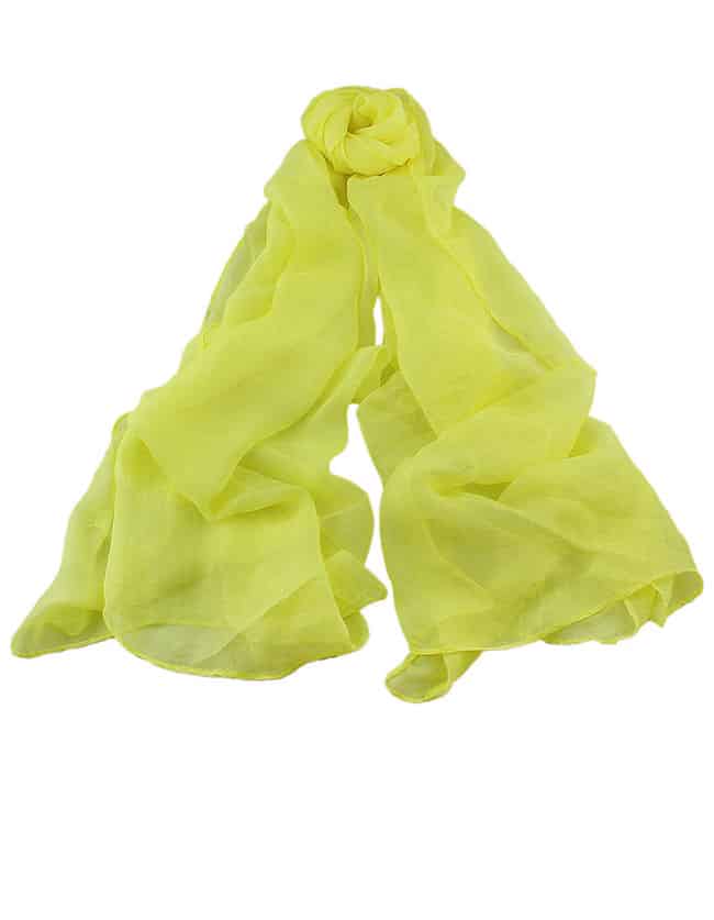 Yellow Voile Soft Soild Scarf