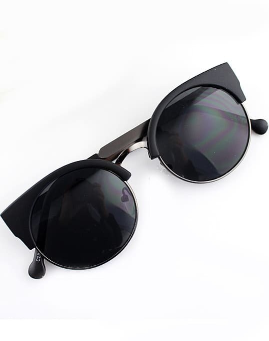 Black Cat Eyed Sunglasses