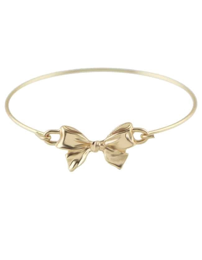 Gold Bowknot Cuff Bangle