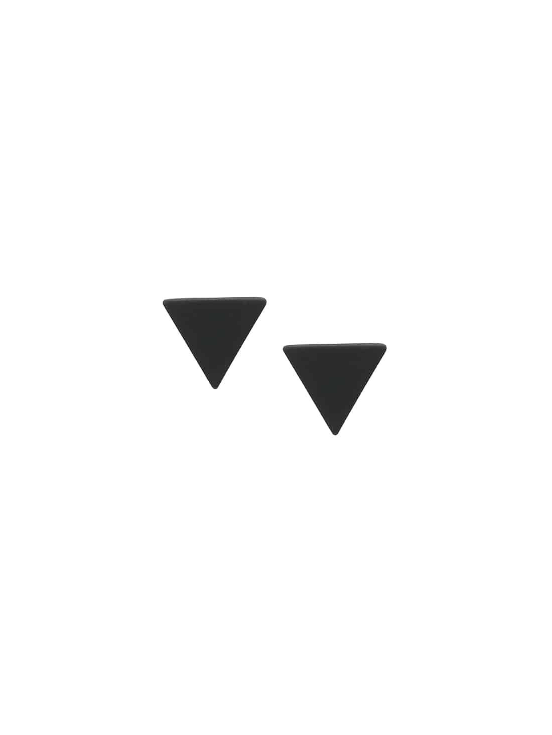 Black Minimalist Triangle Ear Studs