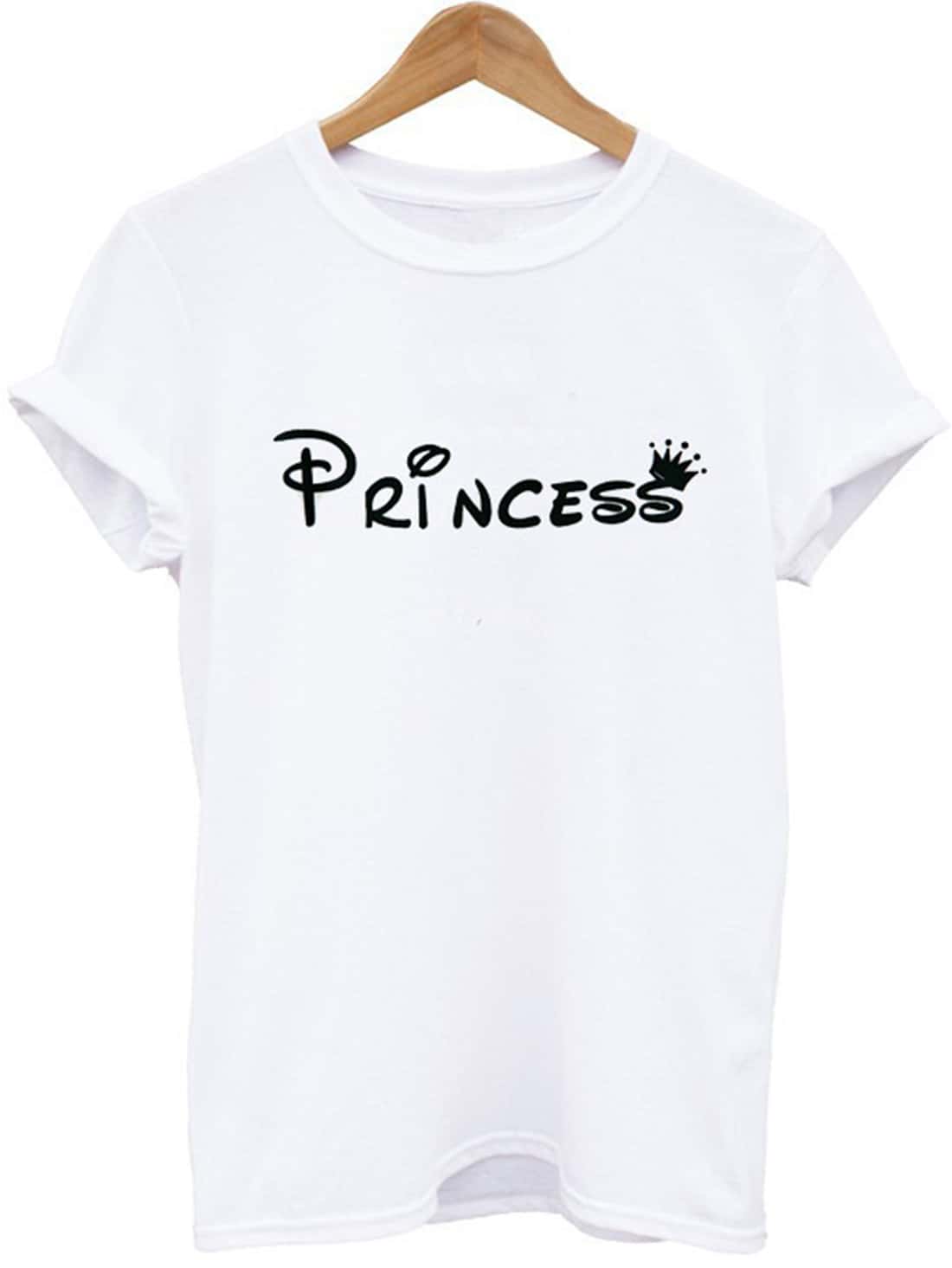 White Letters Print Cuffed Sleeve TshirtFor Womenromwe