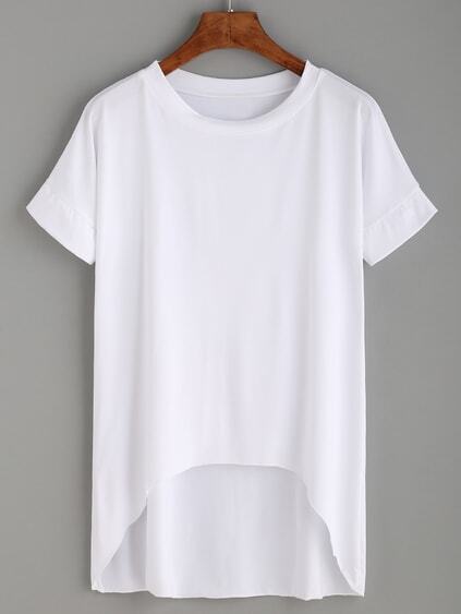 White High Low T-shirt pictures