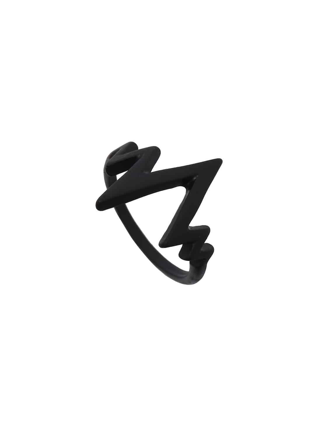 Black Electrocardiogram Shaped Ring