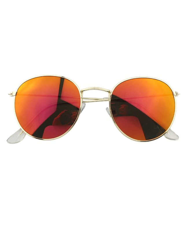Orange Round Oversized Sunglasses