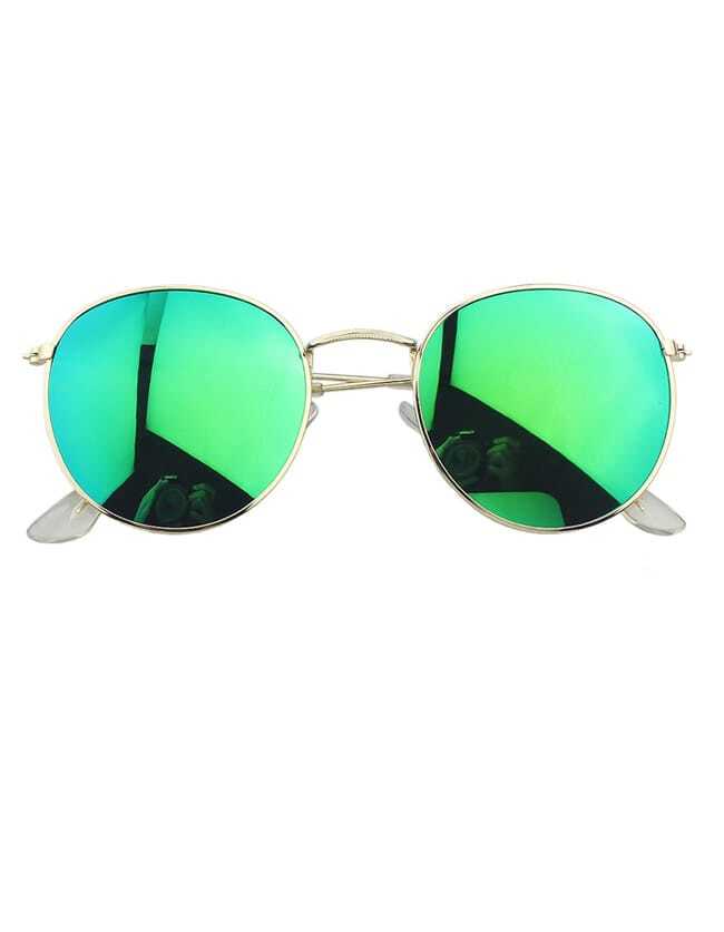 Green Round Oversized Sunglasses