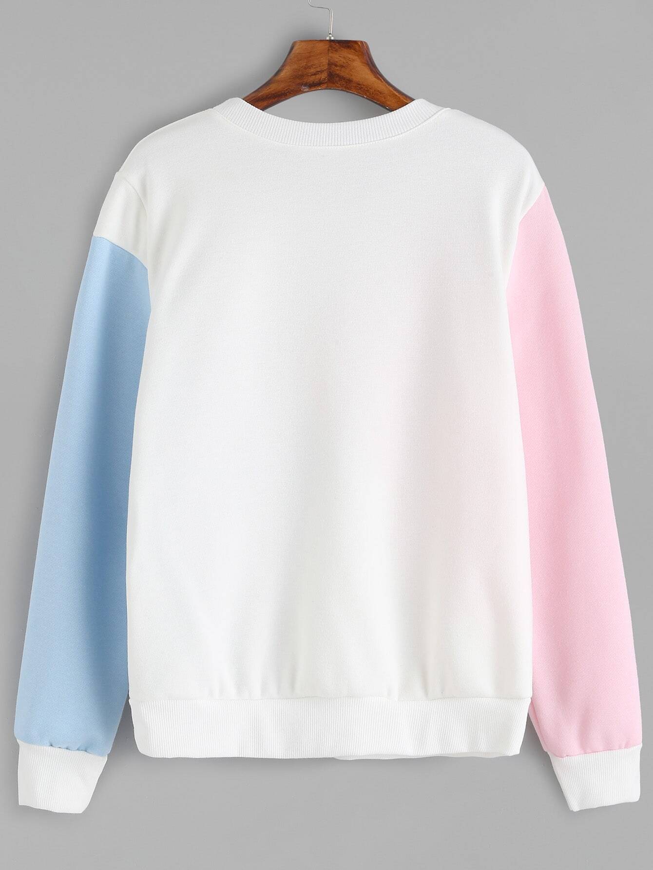 tommy pastel colour block sweatshirt