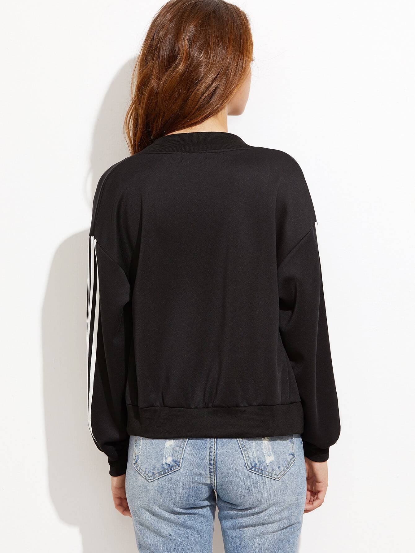 drop shoulder bomber jacket