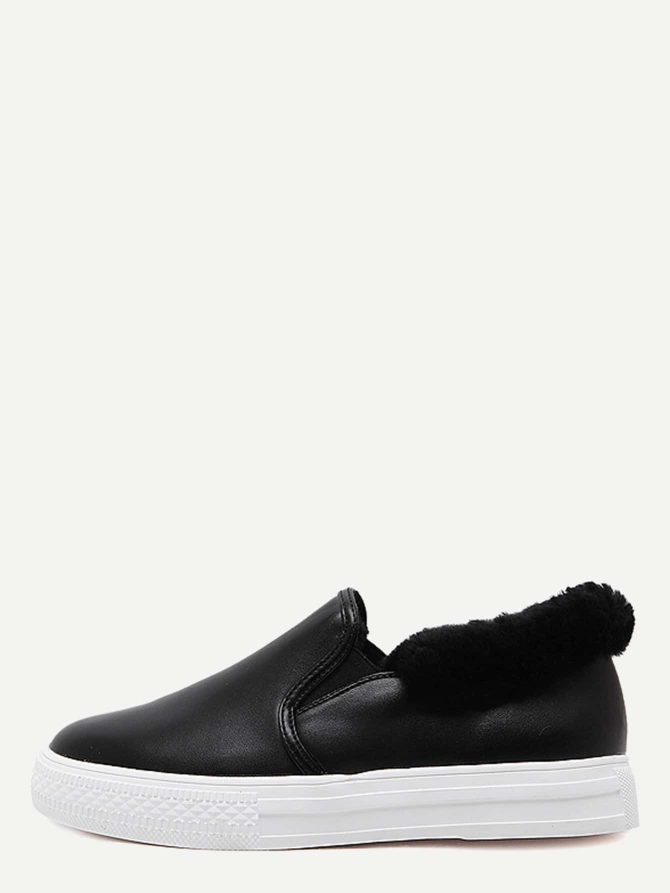 bottom loafers just to compliment the mink black pu fur lined rubber sole loafersfor romwe bottom loafers just to compliment the mink black pu fur lined rubber sole loafersfor romwe