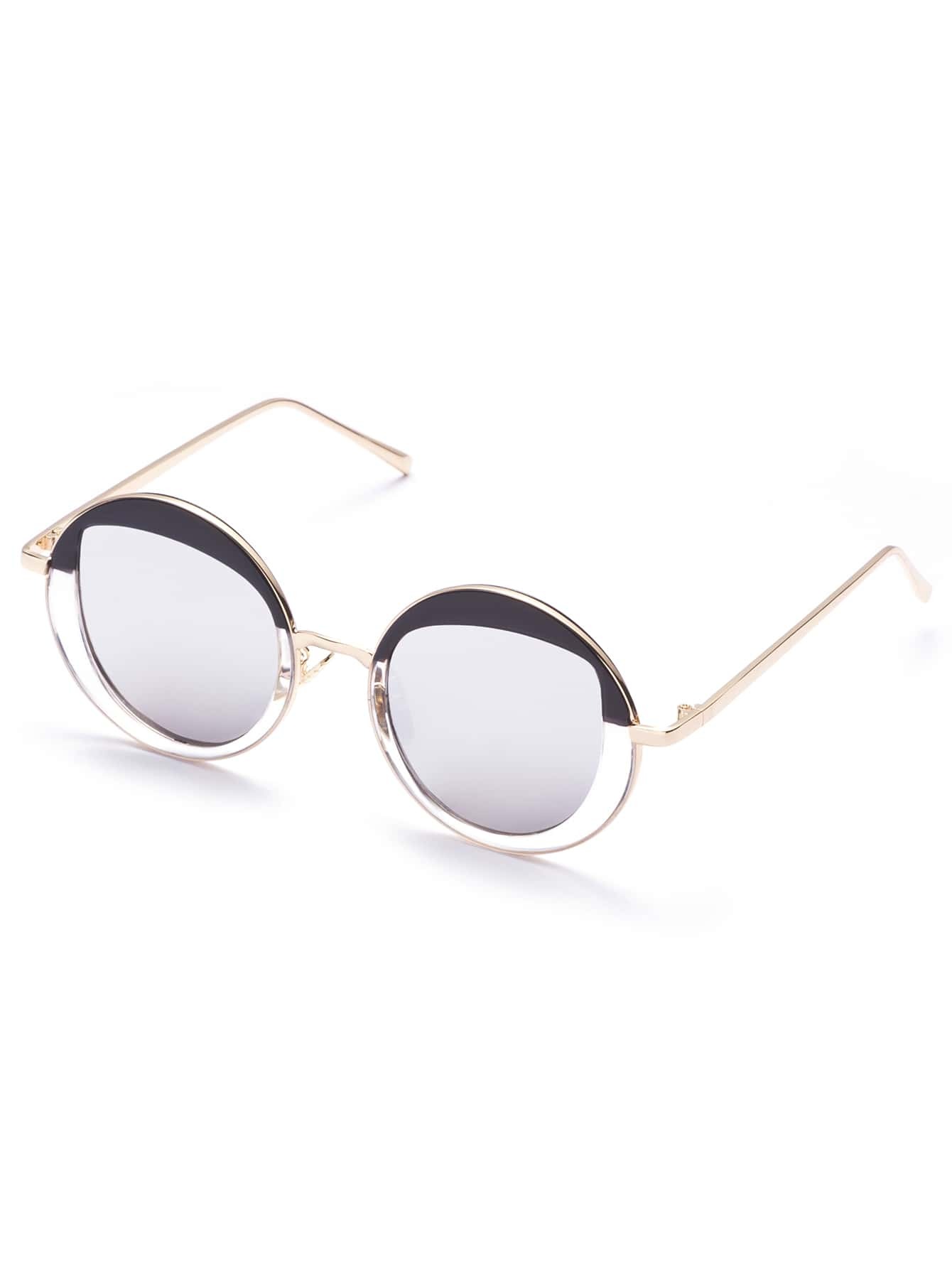 Gold Frame Chic Round Sunglasses