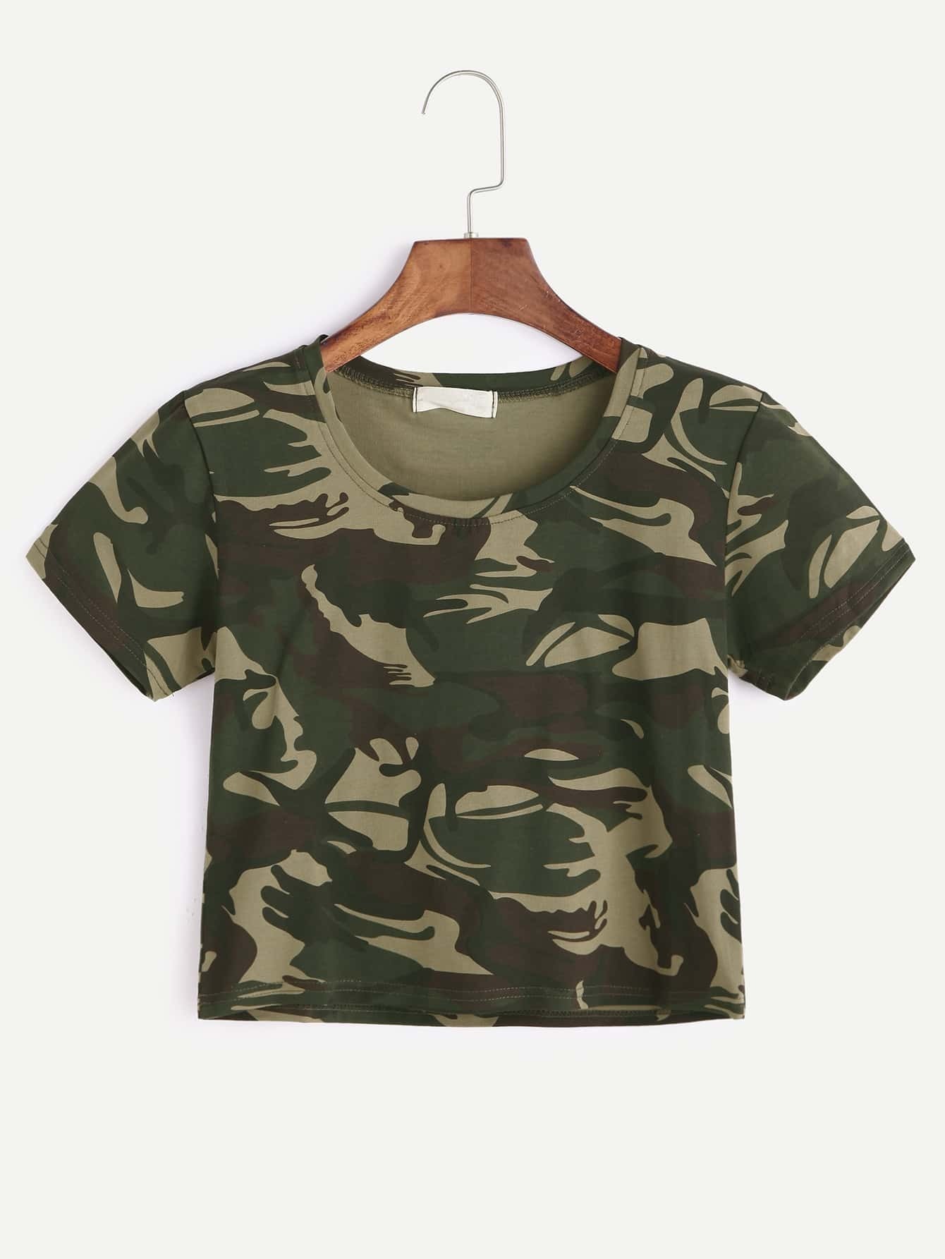 Camoflage Crop Top