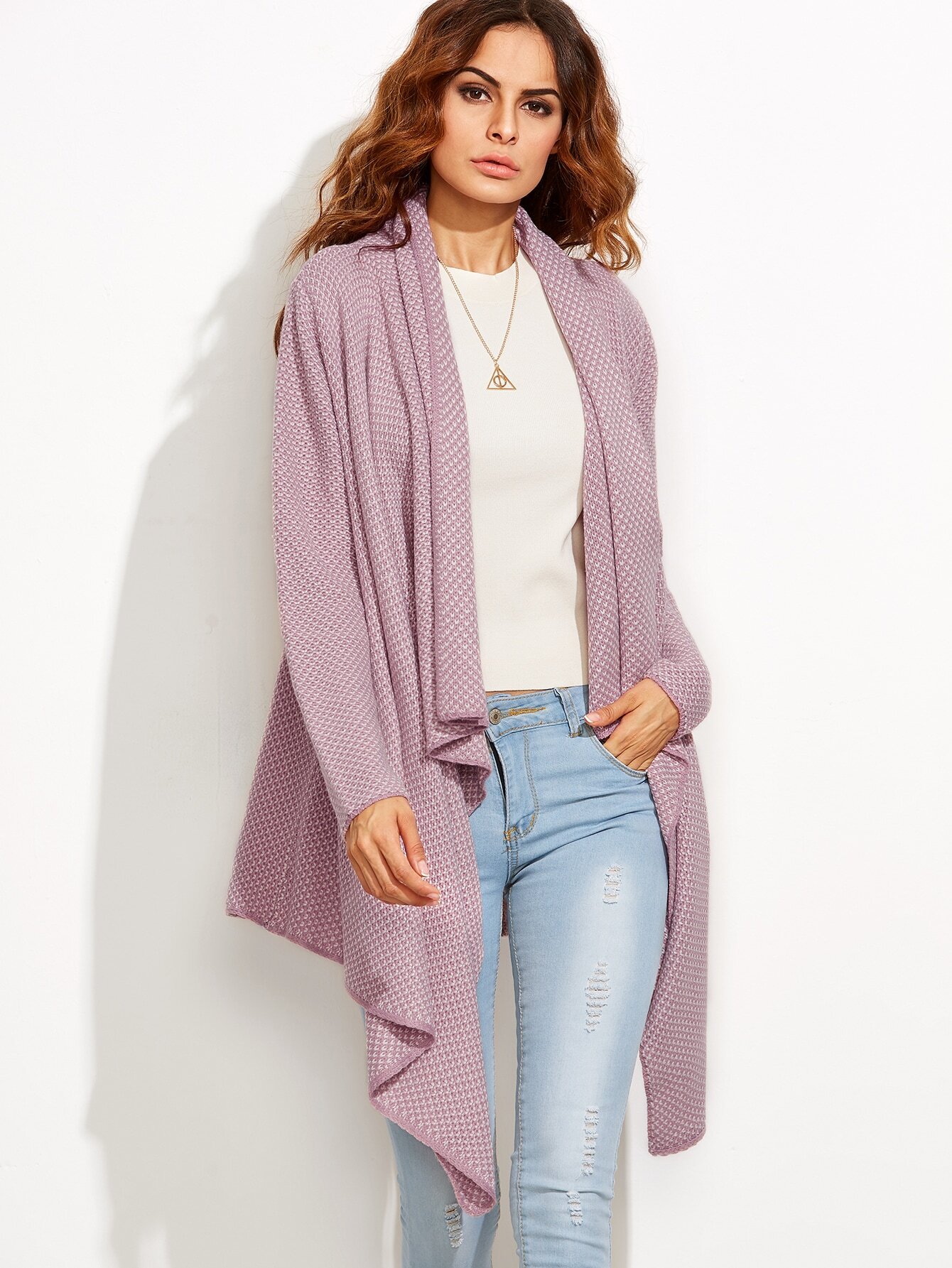 draped cardigan sweater
