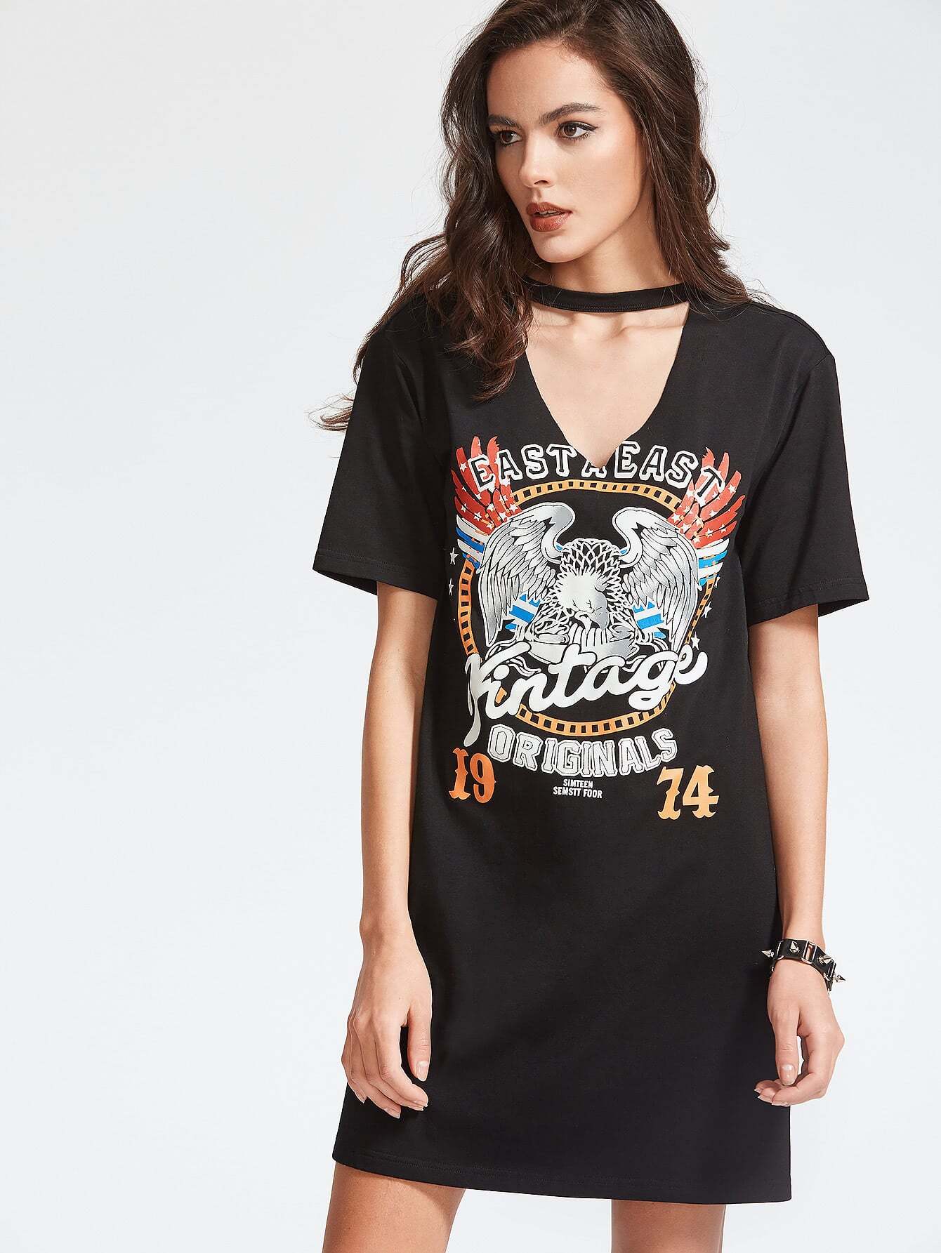 graphic dress tee