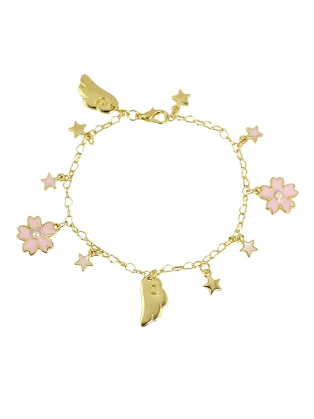 New Style Gold Enamel  Flower Shape Charms Bracelets
