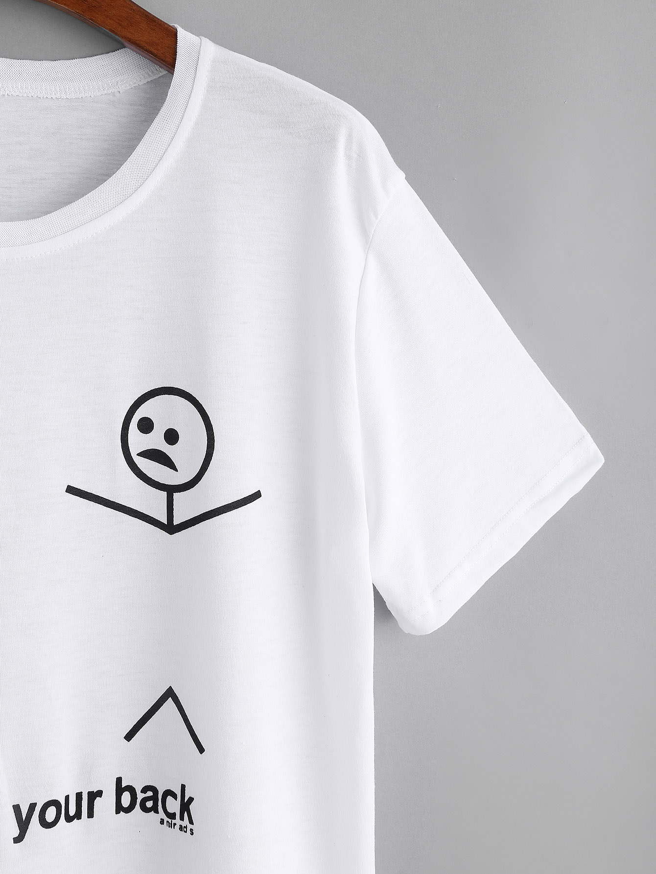 Graphic Print TeeFor Womenromwe