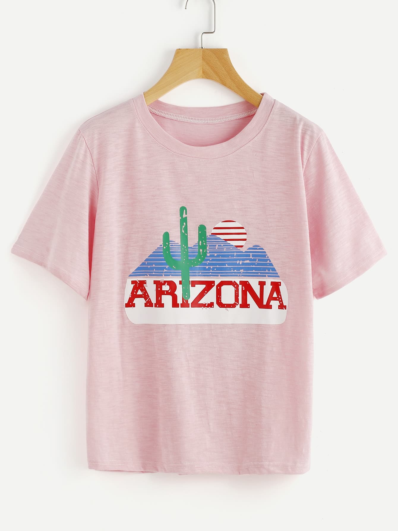 Graphic Print Slub Tshirt