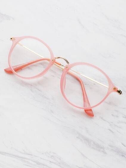 Gafas con barra superior metálica con lentes transparentes 