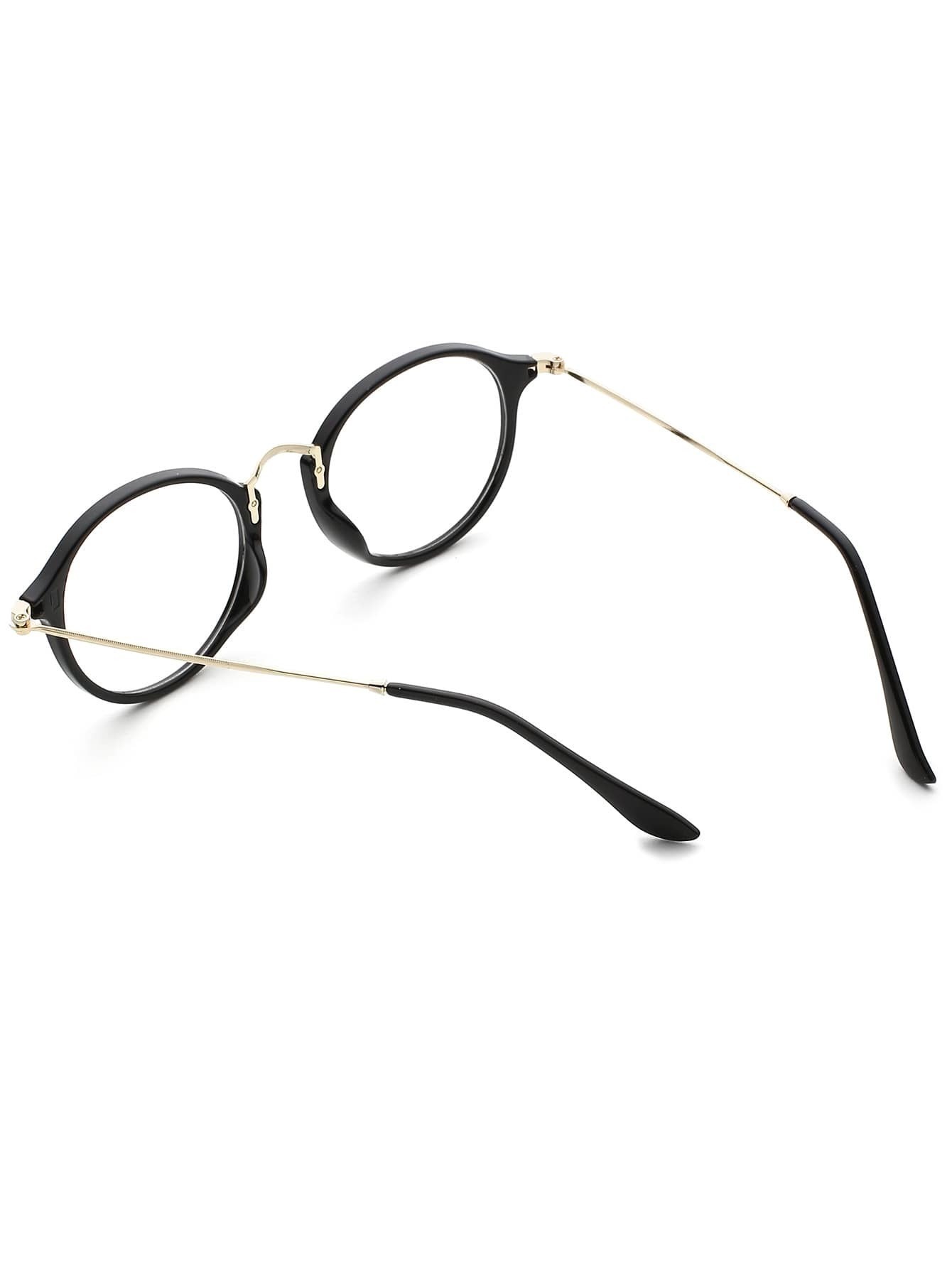 Metal Top Bar Round GlassesFor Womenromwe