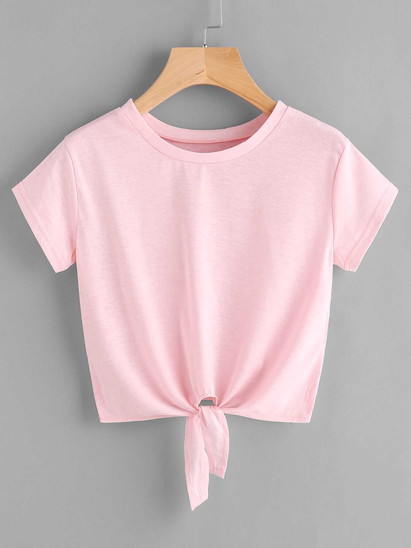 Knot Front Slub Tee