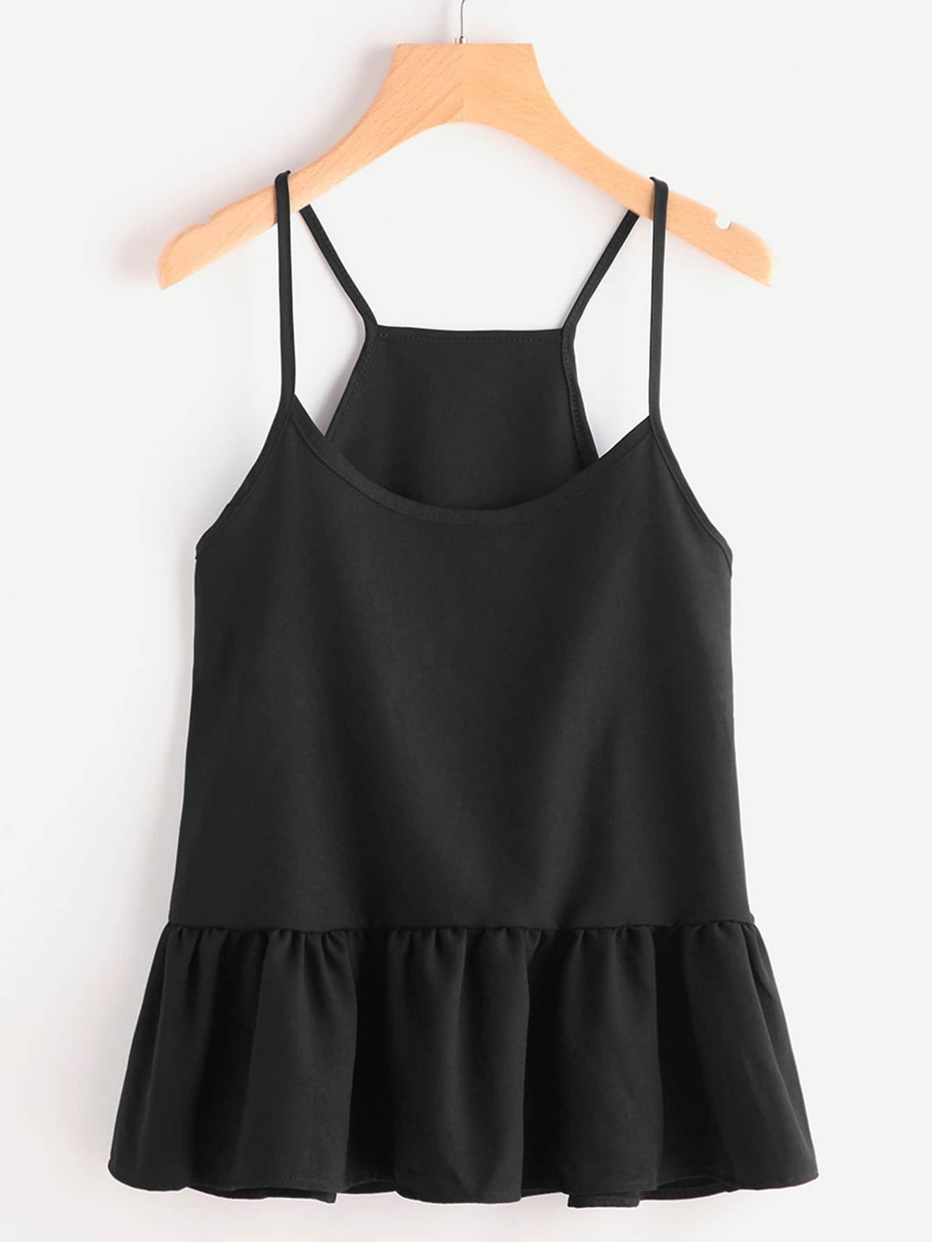 Drop Waist Frill Hem Cami Top