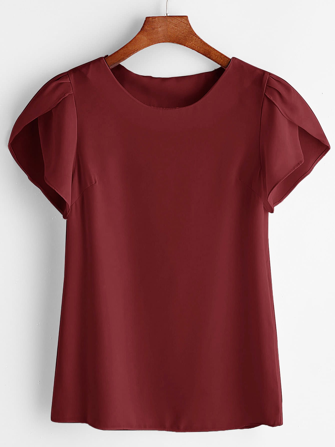 Petal Sleeve Chiffon Blouse