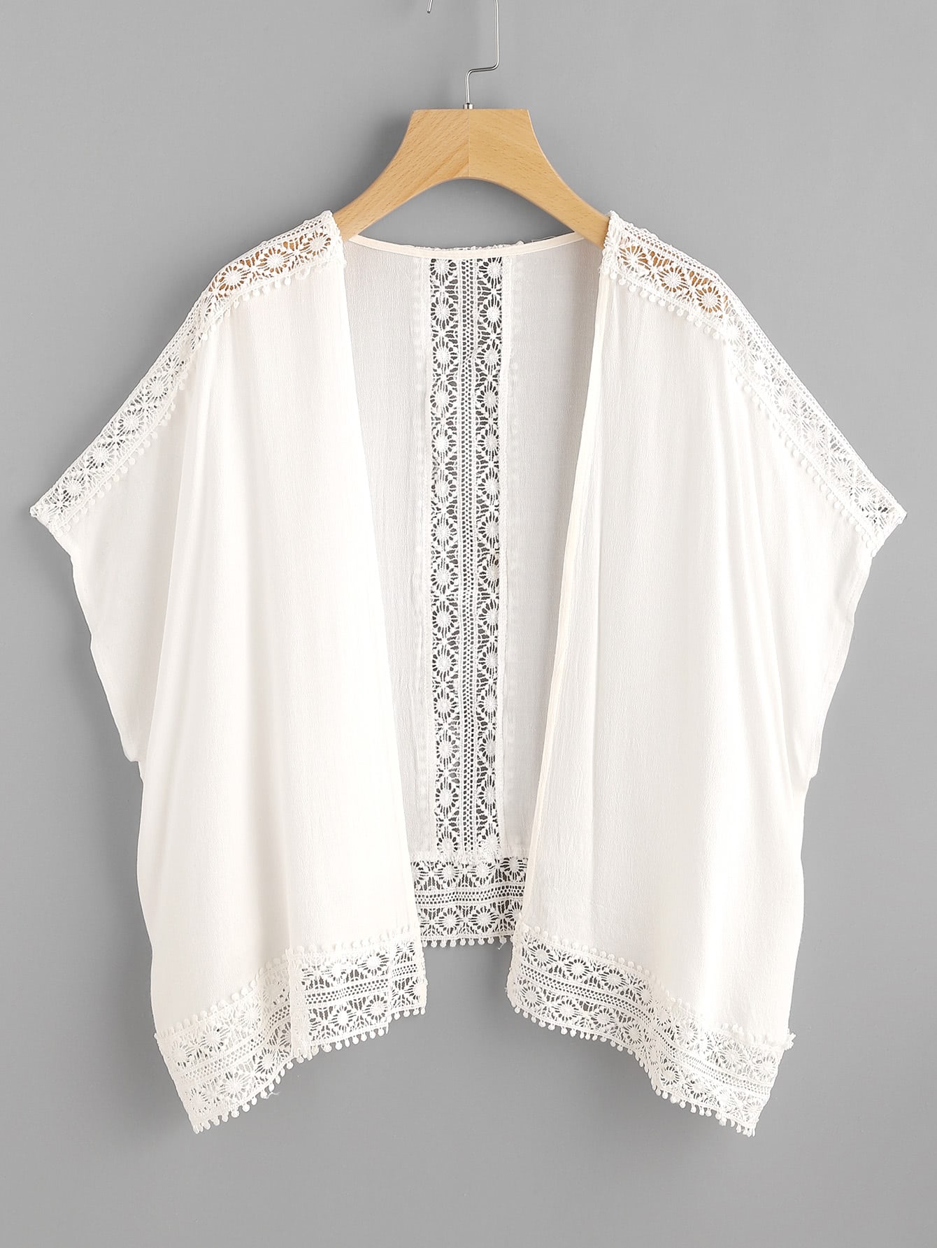 Hollow Out Contrast Crochet Lace Top