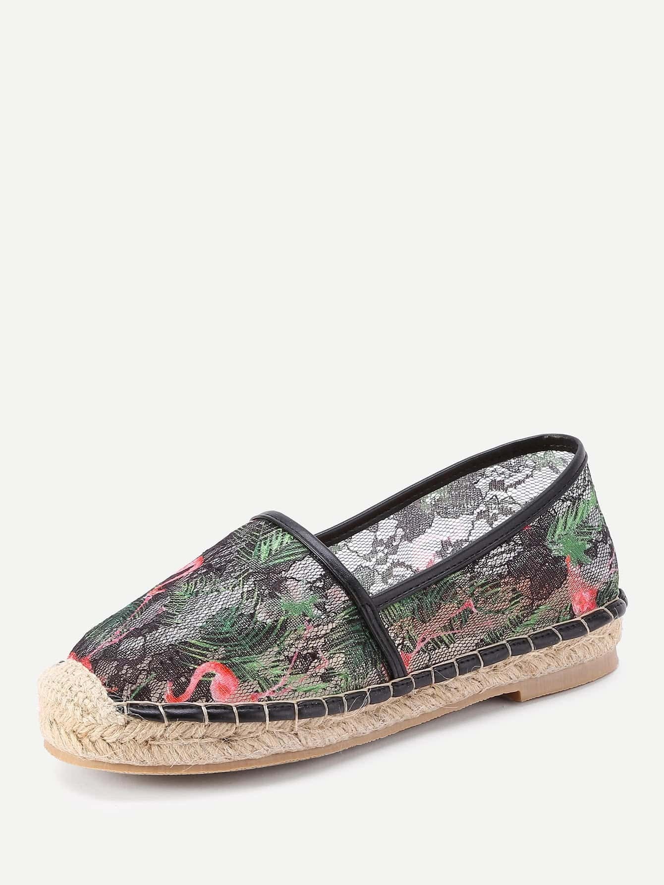 espadrille flamant rose