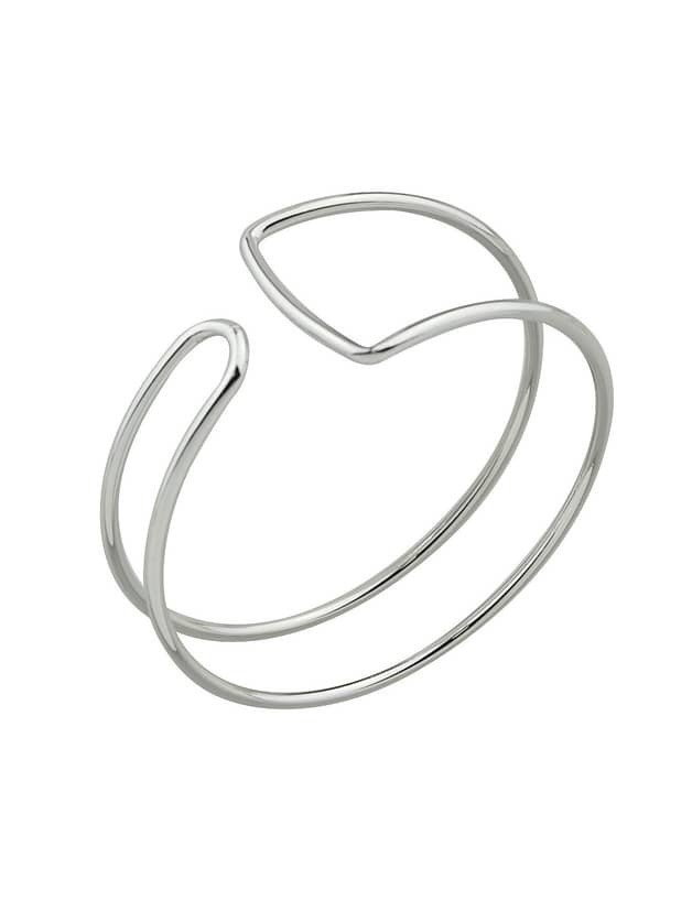 Silver Color  Big Metal Cuff Open Bangles