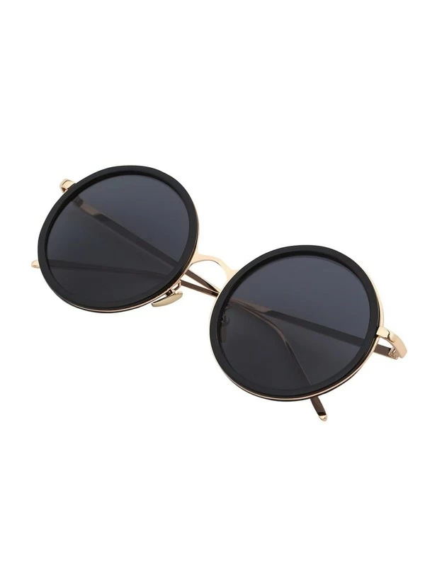 black round frame sunglasses