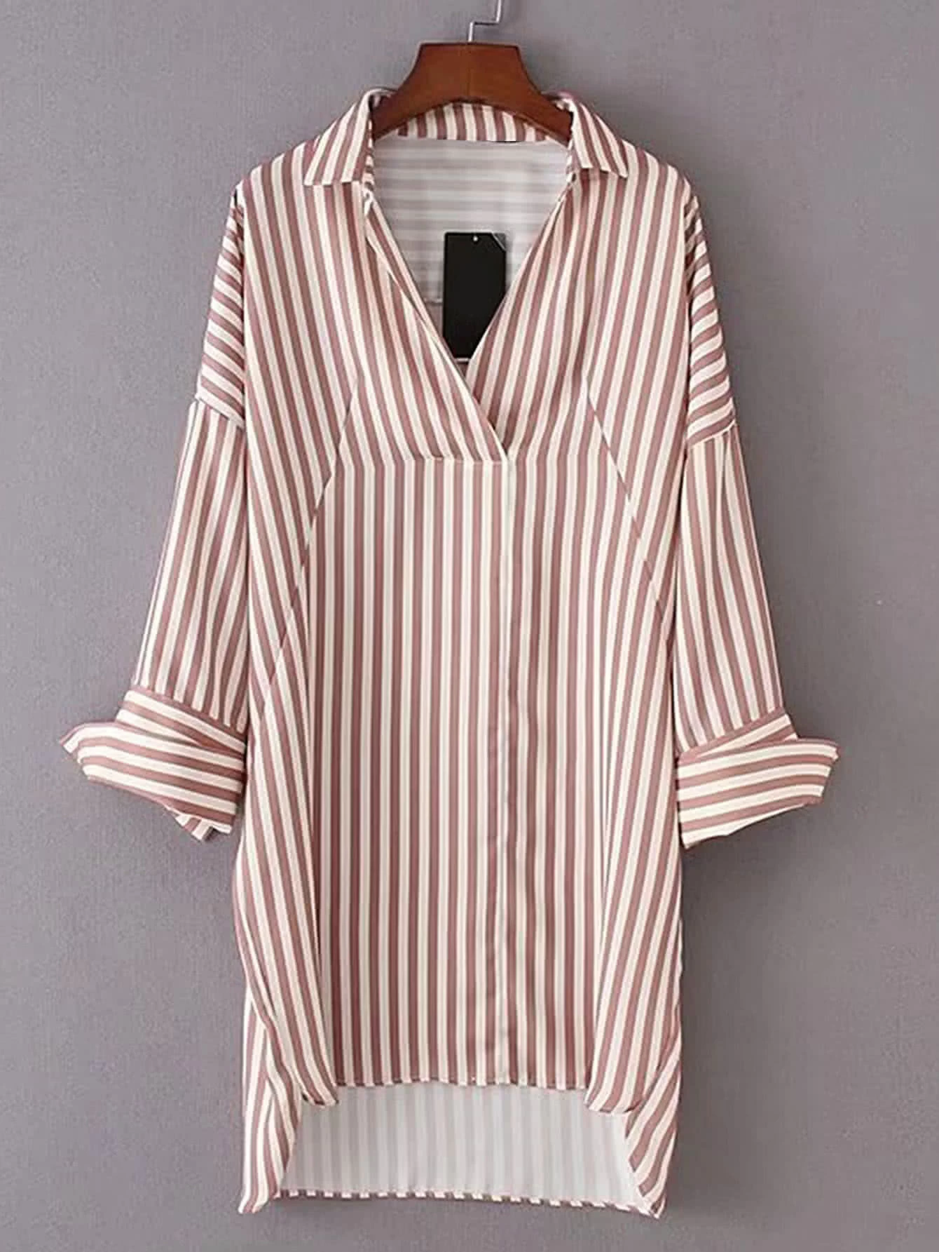 striped high low top