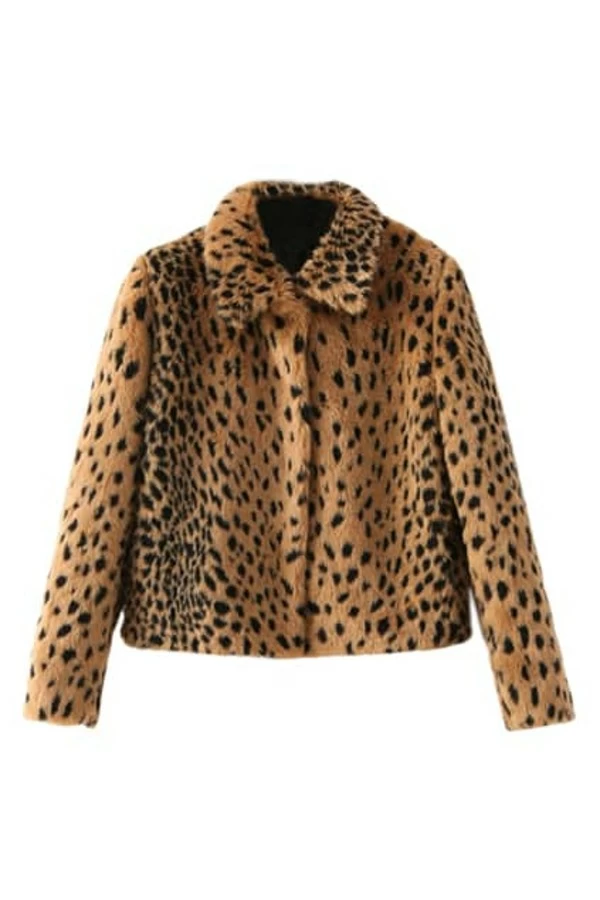 leopard print short coat