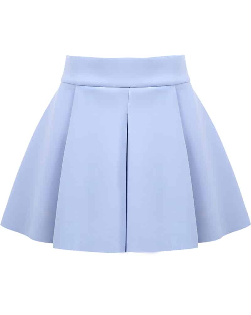 Flouncing Flare Blue SkirtFor Women-romwe