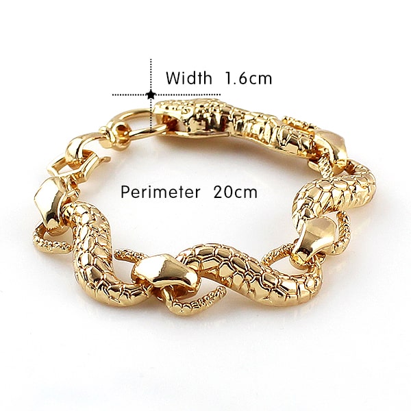 Gold Snake Link Bracelet