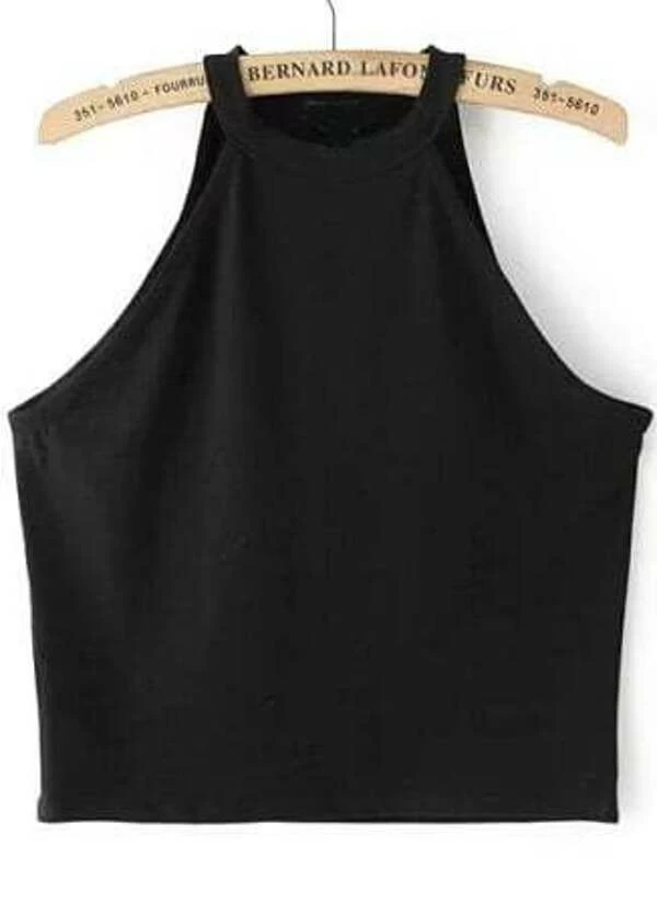 black halter tank