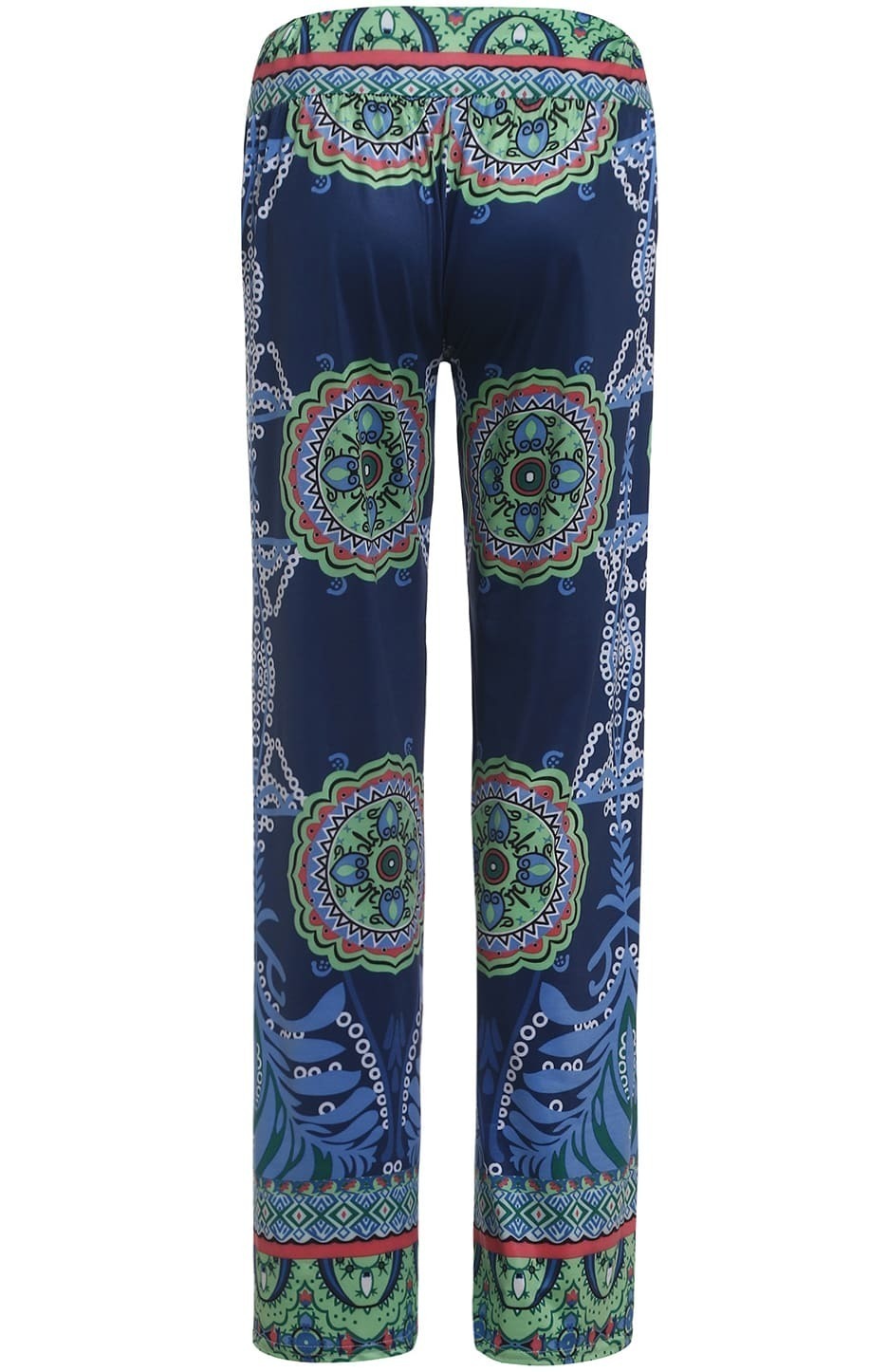 Blue Vintage Floral Straight Pant