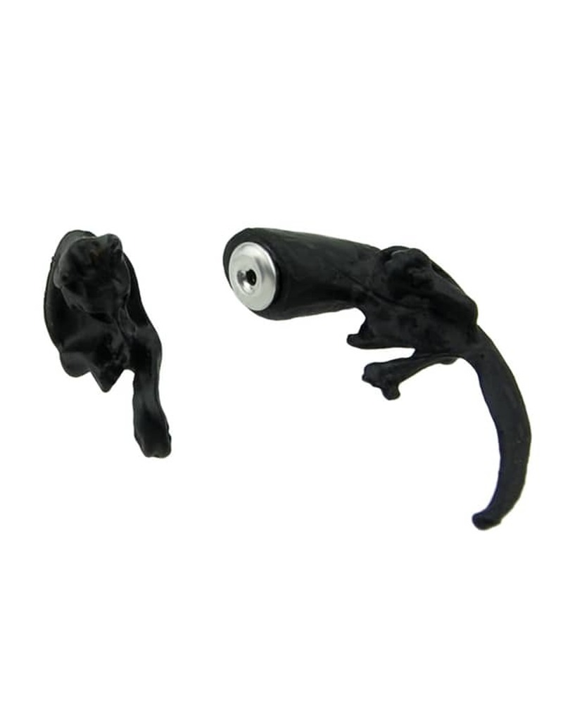 

Unique Style Black Alloy Animal Shape Long Lion Head Stud Earrings