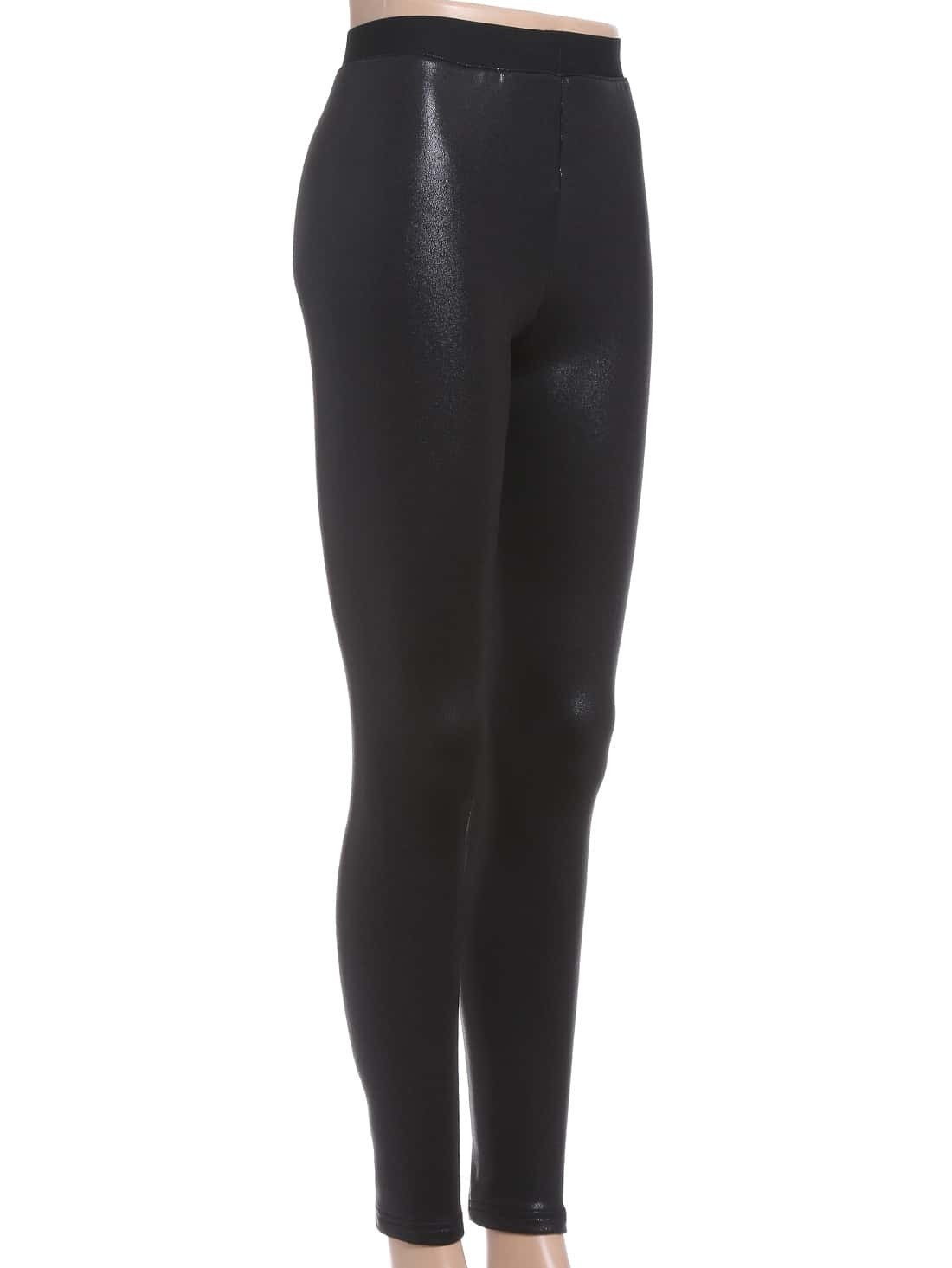 Elastic Waist Black Leggings