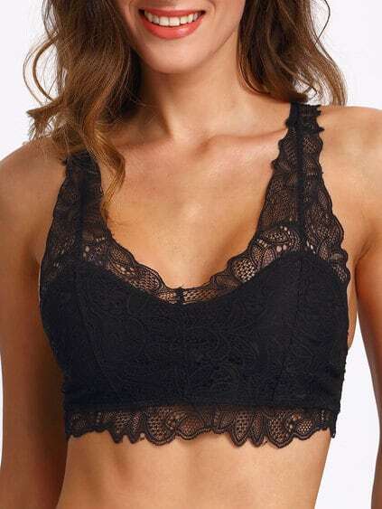 Black Y-Back Lace Lingerie