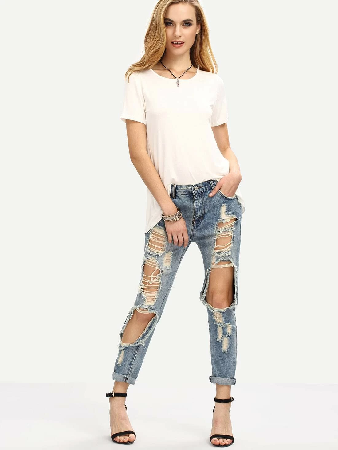 romwe boyfriend jeans
