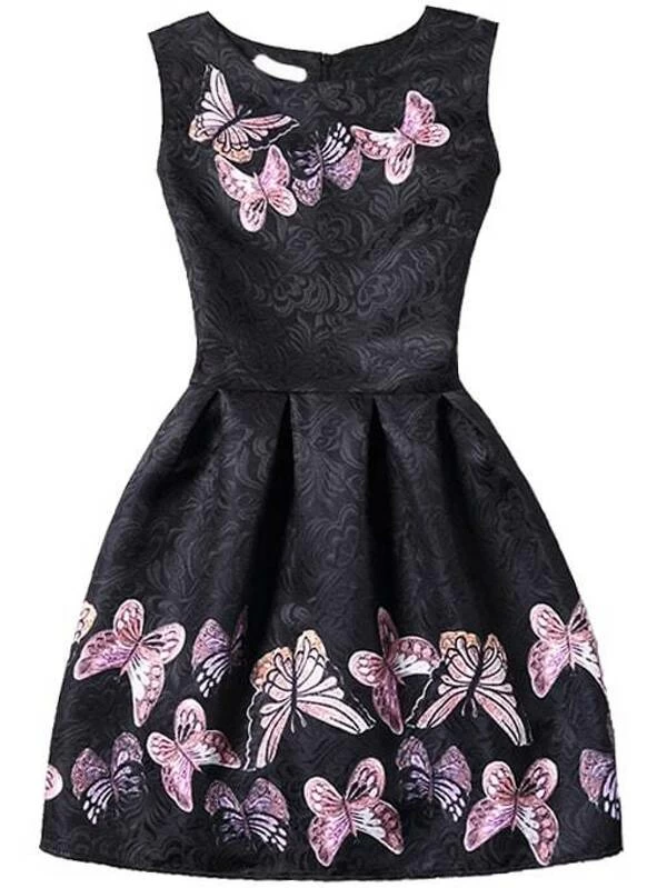 black butterfly dress