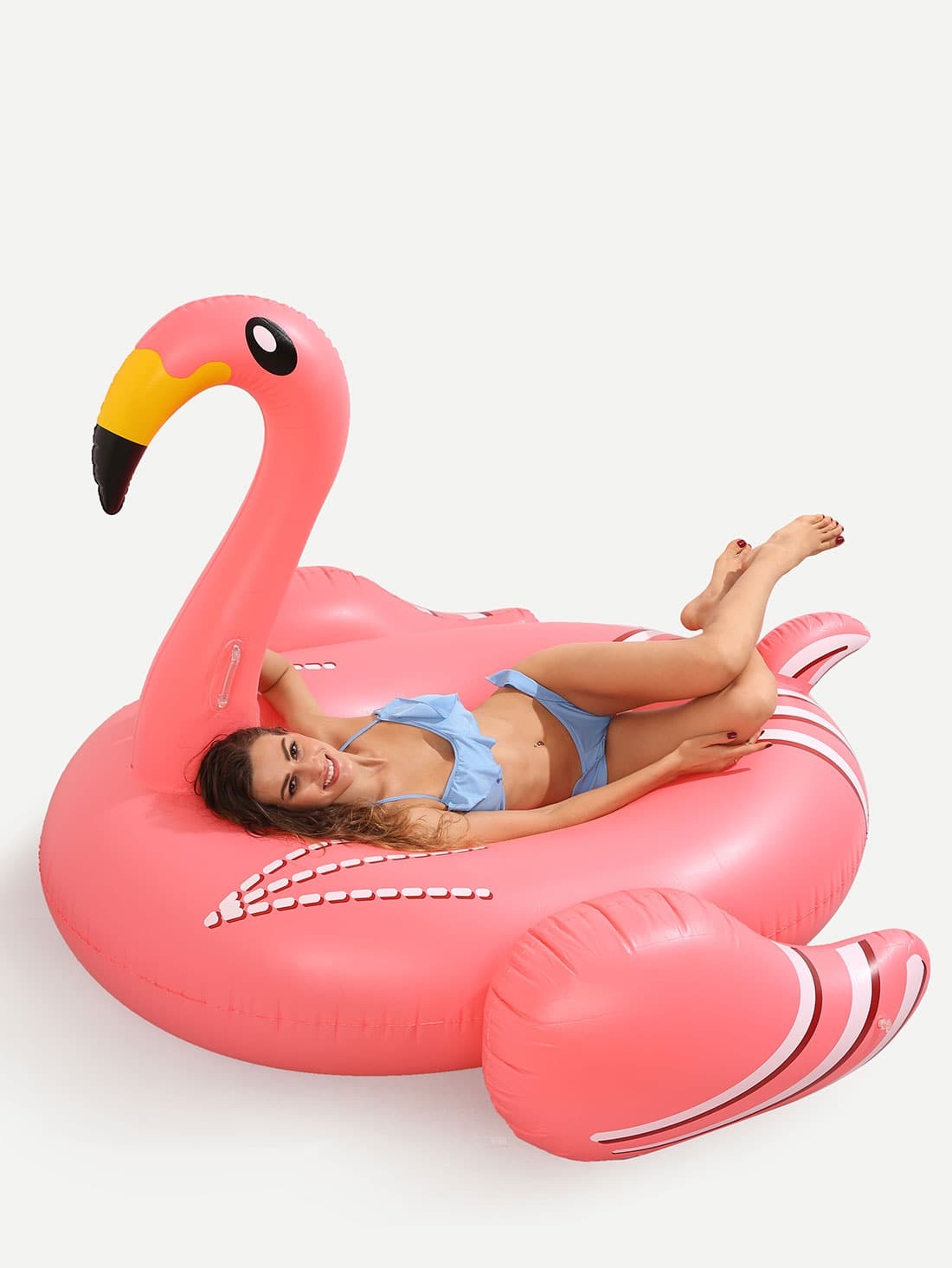 Pink Flamingo Pool Float Romwe